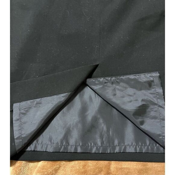 Vintage Calvin Klein Women’s 2 Pencil Skirt with Back Slit Size 2 Black Lined - Picture 3 of 8